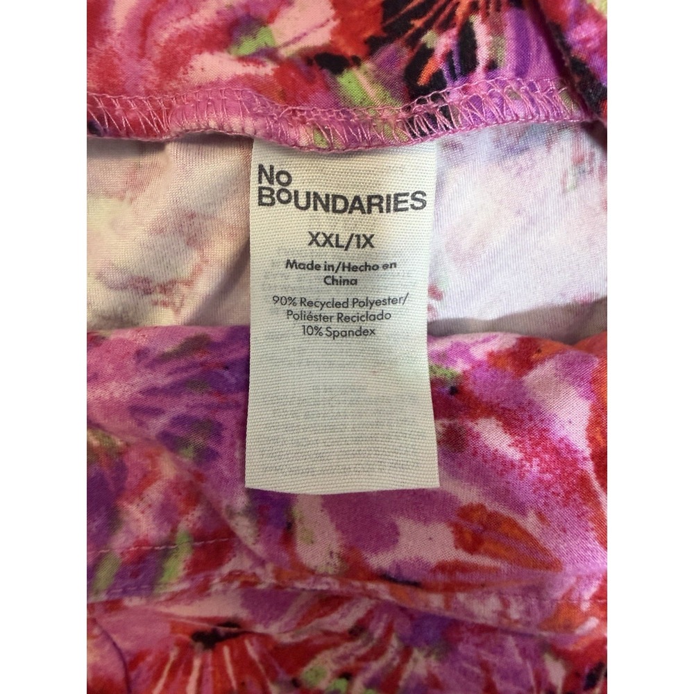 No Boundaries Womens XXL Pink Tie-Dye Leggings Stretch High Rise - Picture 6 of 7